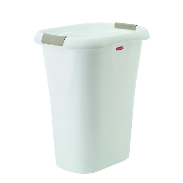Rubbermaid 8 gal White Polypropylene Open Top Wastebasket 5L6000WHT